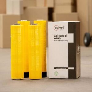 Hand Stretch Wrap yellow pallet wrap cast hand stretch film 500mm x 365m x 23um