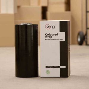 Machine Stretch Wrap black machine pallet wrap blown stretch film 500mm x 1300m x 25um