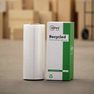 Machine Stretch Wrap recycled machine pallet wrap 30% pcr clear cast stretch film 500mm x 2300m x 12um